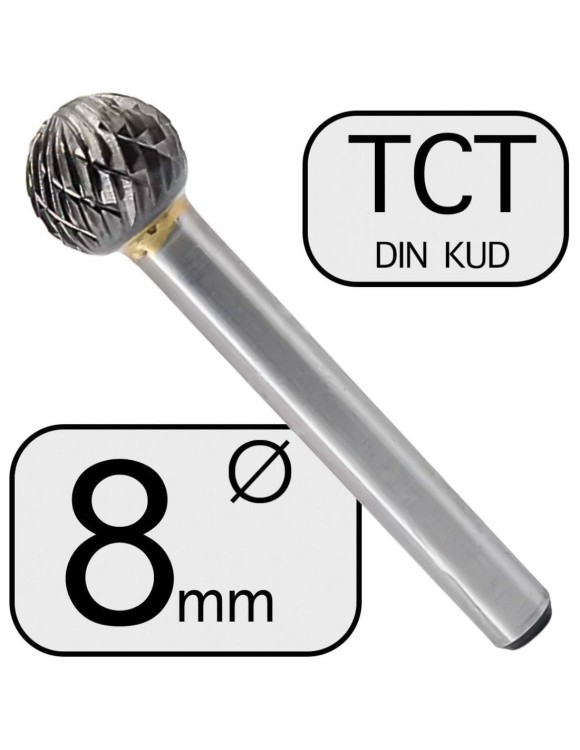 8 mm Pilnik Obrotowy HM Kulisty KUD