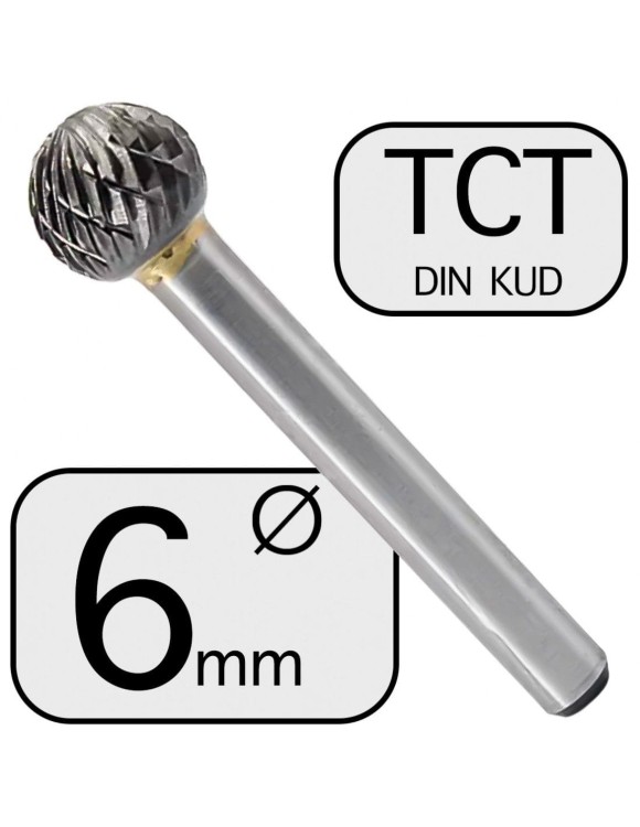 6 mm Pilnik Obrotowy HM Kulisty KUD
